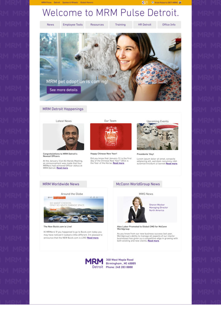 Home Page - Full Page Design