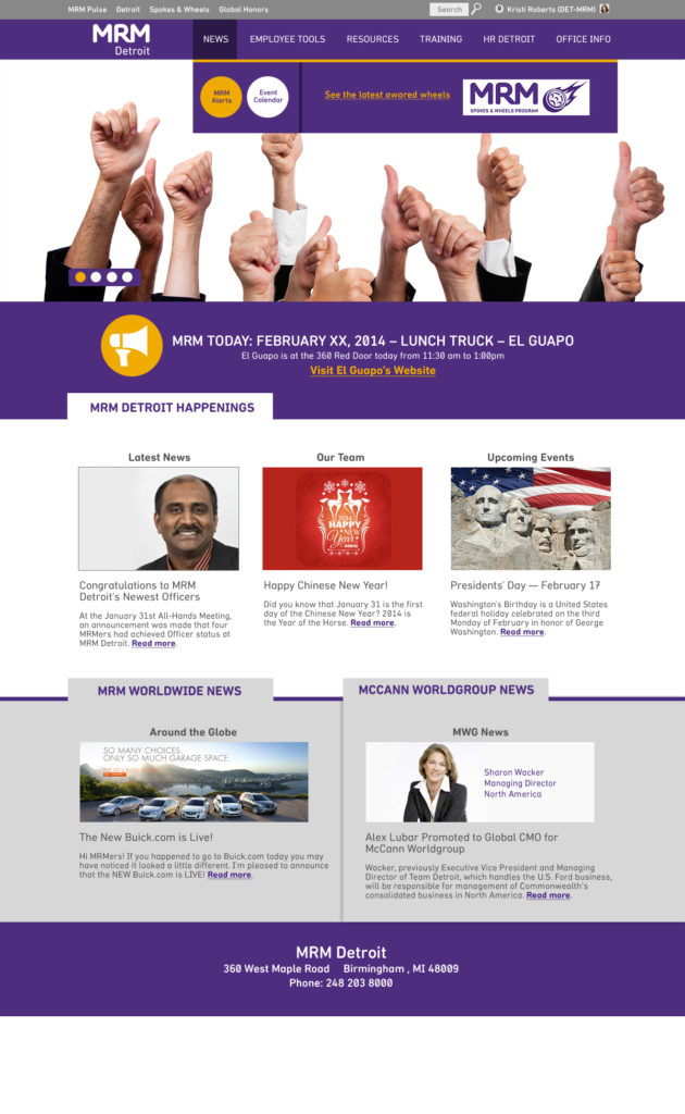 Home Page - Full Page Design