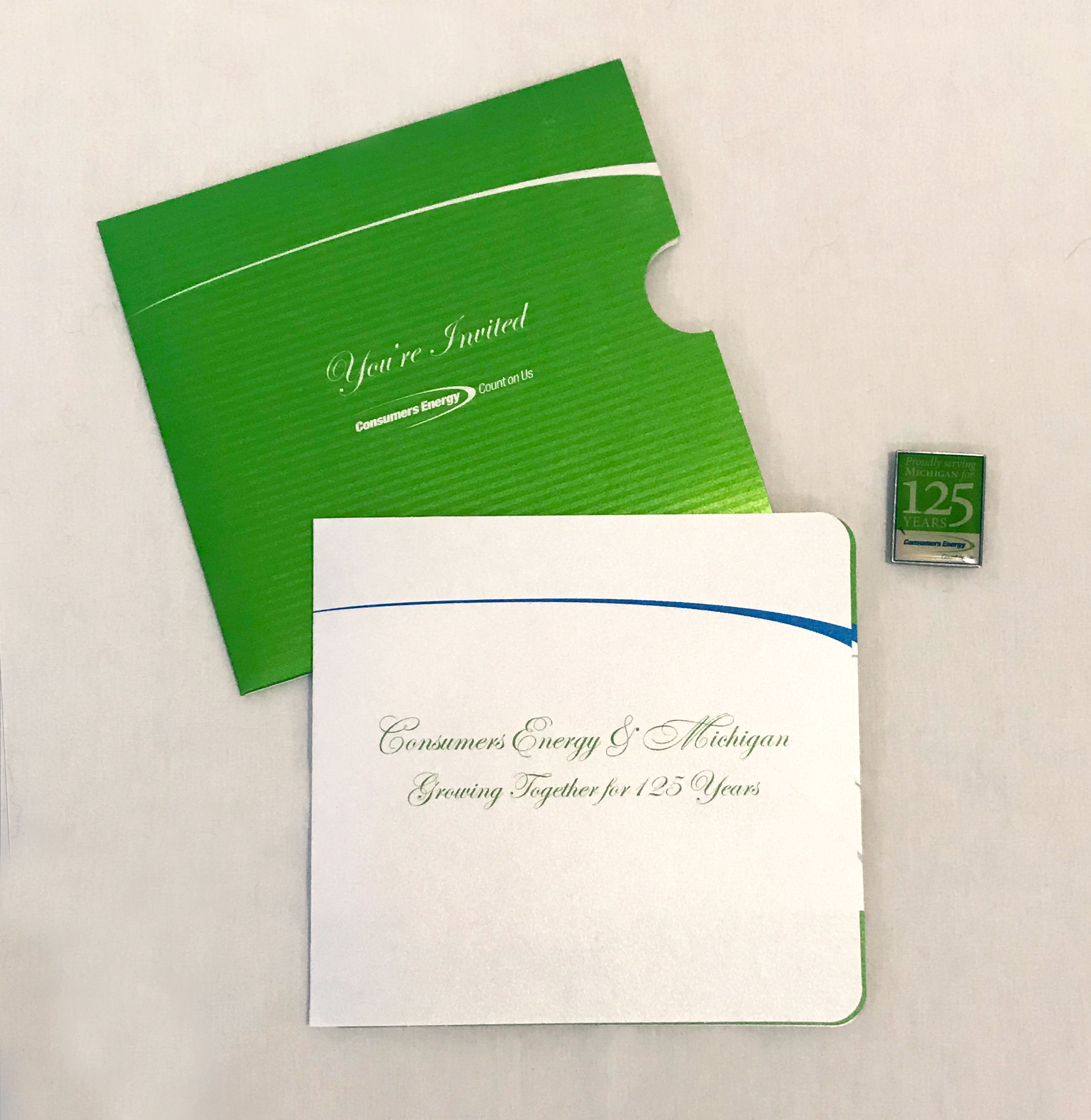 Consumers Energy Invitation and Pin